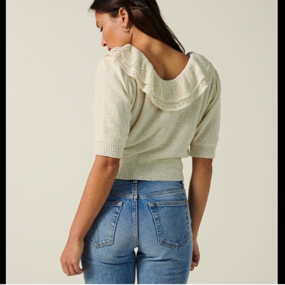 Rouje Paris Cream Top Sz 36 - Picture 3 of 6